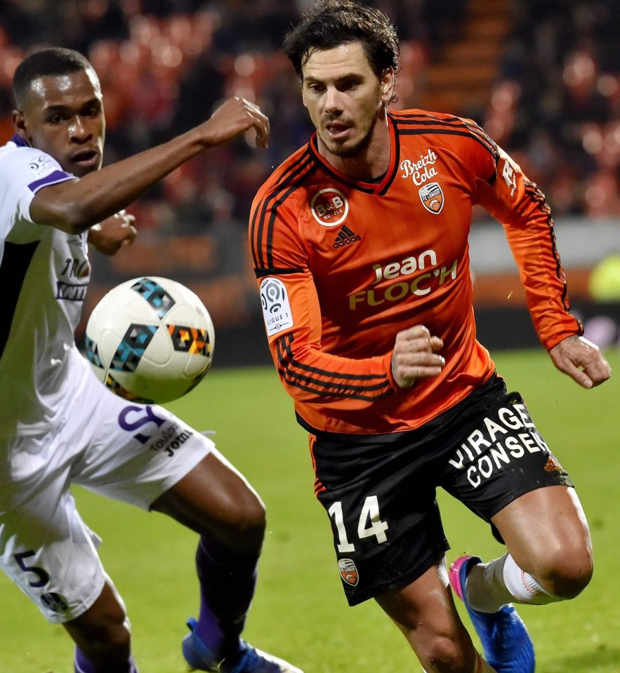  Jeremie Aliadiere in action for Lorient last season