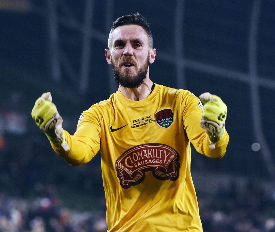  Mark McNulty is a goalkeeper for Cork City