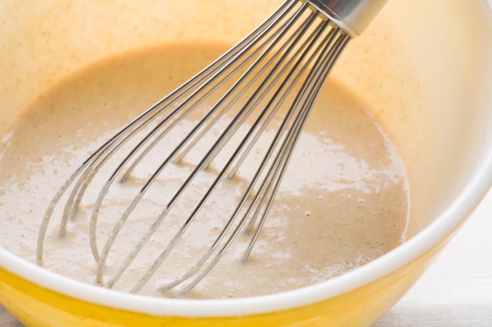  Don't overwork the batter by trying to smooth out all the lumps