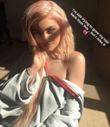  Kylie posted a throwback shot to her pink hair - causing a stir among her fans