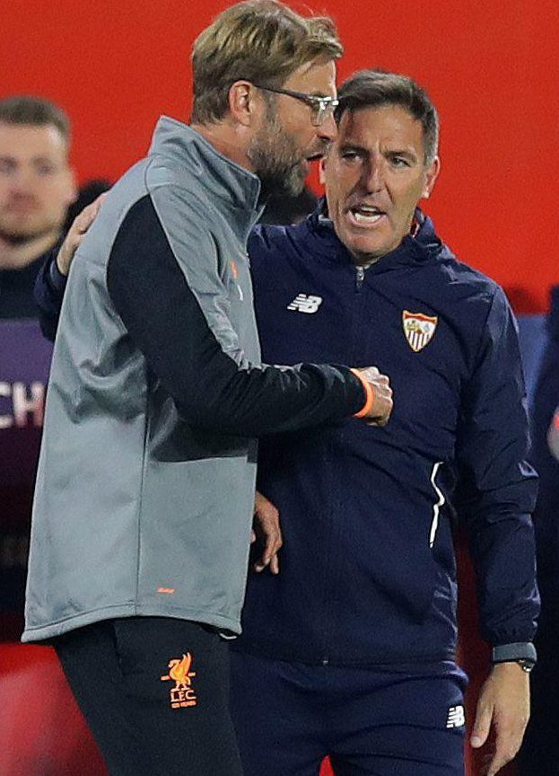  Jurgen Klopp and Berizzo after Champions League action