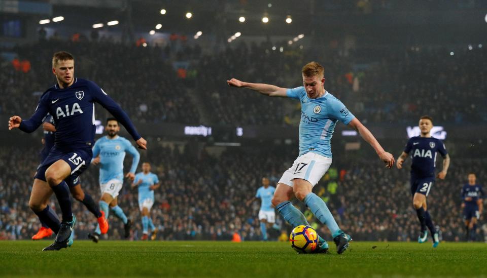  Without Kevin De Bruyne, Man City would be sitting down in fourth