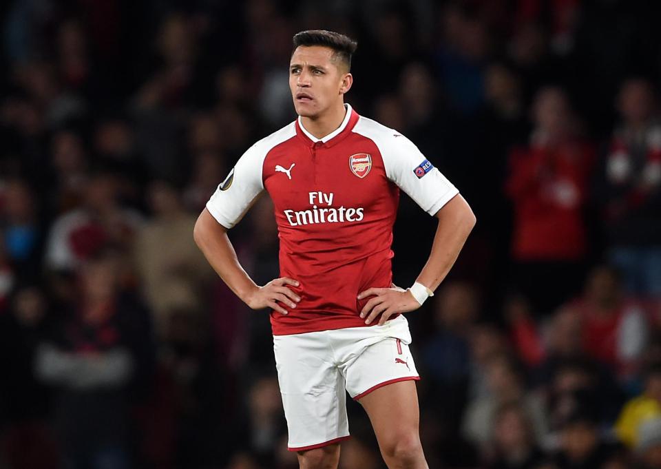  Alexis Sanchez often looked frustrated on the field after missing out on his summer exit