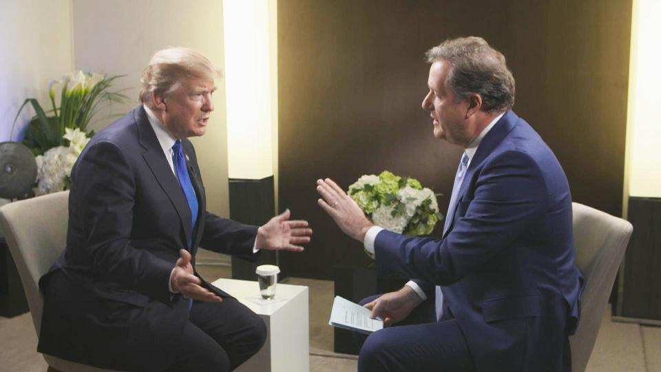  Piers Morgan interviews Donald Trump for ITV at the World Economic Forum in Davos