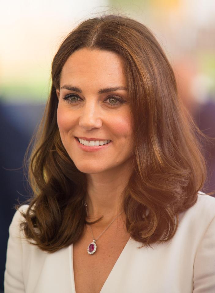 Kate Middleton wearing her signature rose pink lipstick