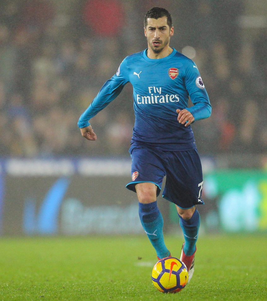  Henrikh Mkhitaryan - usually Arsenal's no 7 - will wear no 77 in the Europa League