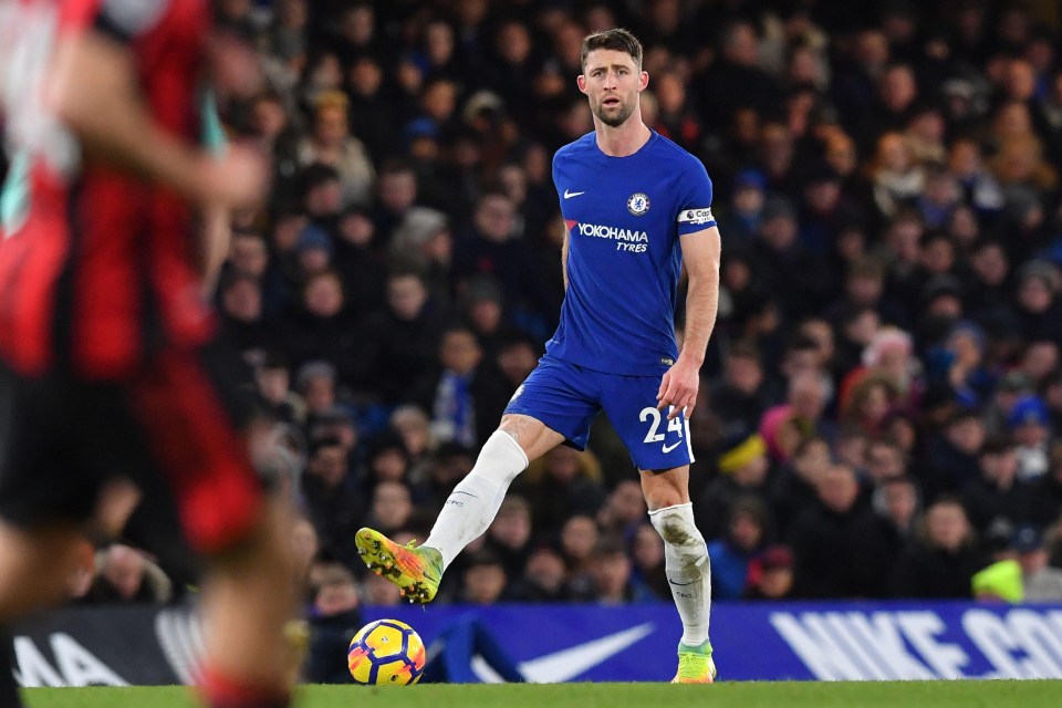 Chelsea defender Gary Cahill had a game to forget against Bournemouth at Stamford Bridge on Wednesday