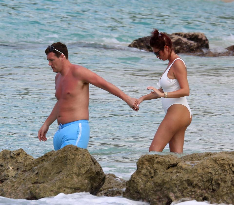  She was seen on holiday in the Caribbean with a mystery man in February