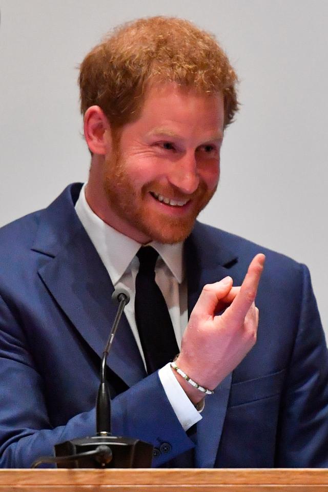  Prince Harry gestures as he announces the winner of the Henry Worsley Award