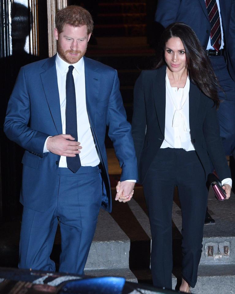  The couple held hands as they left Goldsmiths' Hall in London