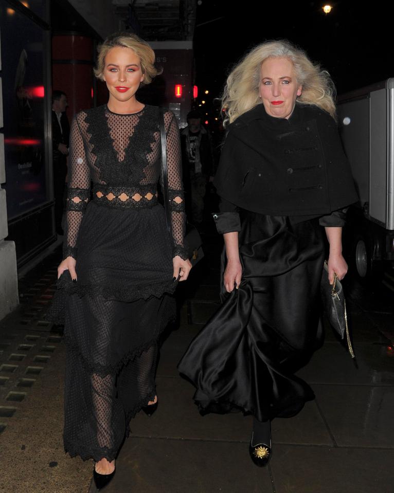  Lydia was joined by her mother Debbie who looked elegant in a black satin gown on the night