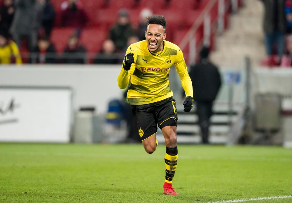  Aubameyang scored nearly all his Borussia Dortmund goals from inside the box