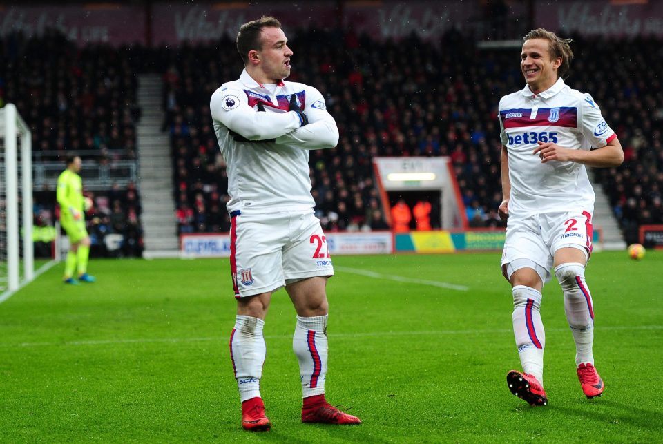  Xherdan Shaqiri had put Stoke ahead in the fourth minute