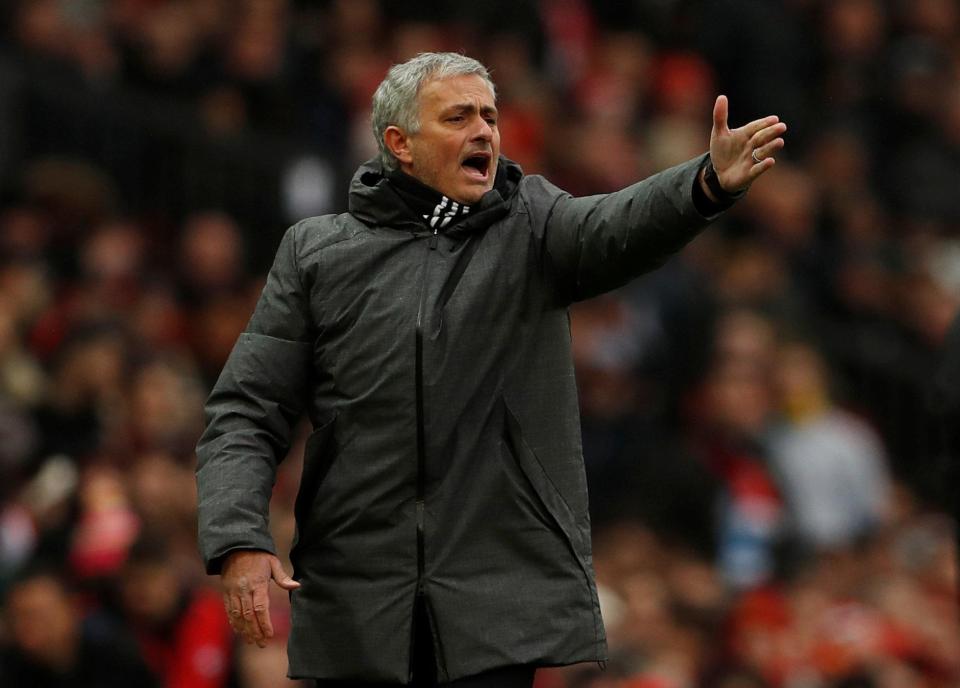  The 55-year-old reacts during the 2-0 win against the Terriers at the Theatre of Dreams