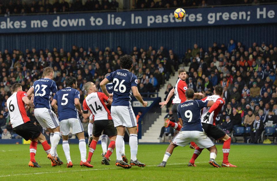  Jack Stephens rose to nod home Saints second