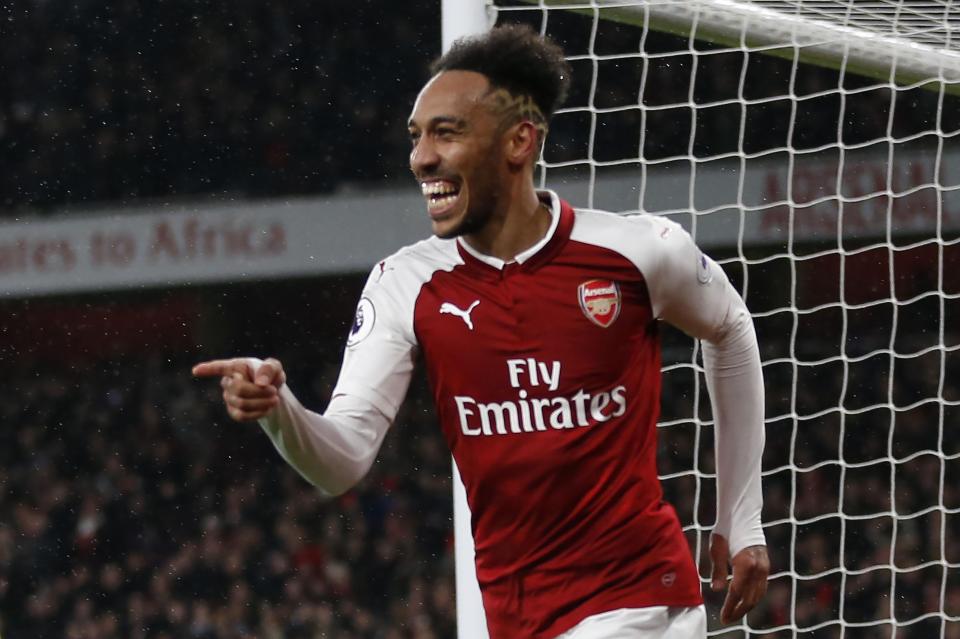  Aubameyang hit the back of the net on his Gunners debut