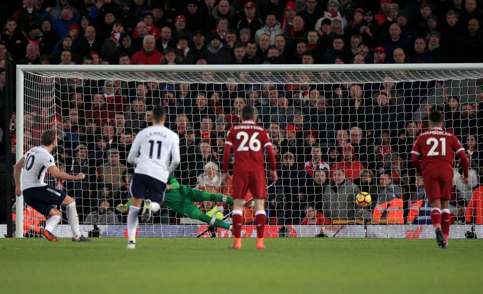  Harry Kane scored his second penalty for his 100th Premier League goal