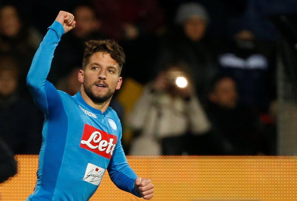  Napoli's Dries Mertens also came close with 28 league goals in 16-17