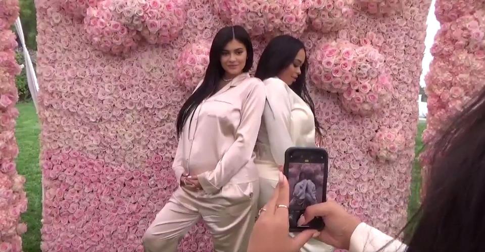  Kylie's baby shower also featured in the video but she wasn't wearing a ring at this point