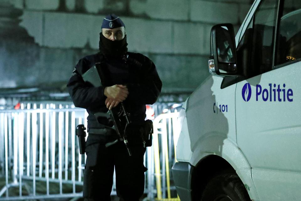 Armed police formed a ring of steel around the courthouse