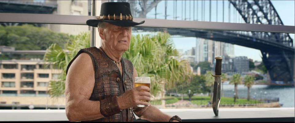  The spoof Crocodile Dundee film trailer was shown during the Superbowl as an Australian tourism advert