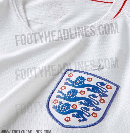  And the sharp, distinctive Three Lions badge set against the white background