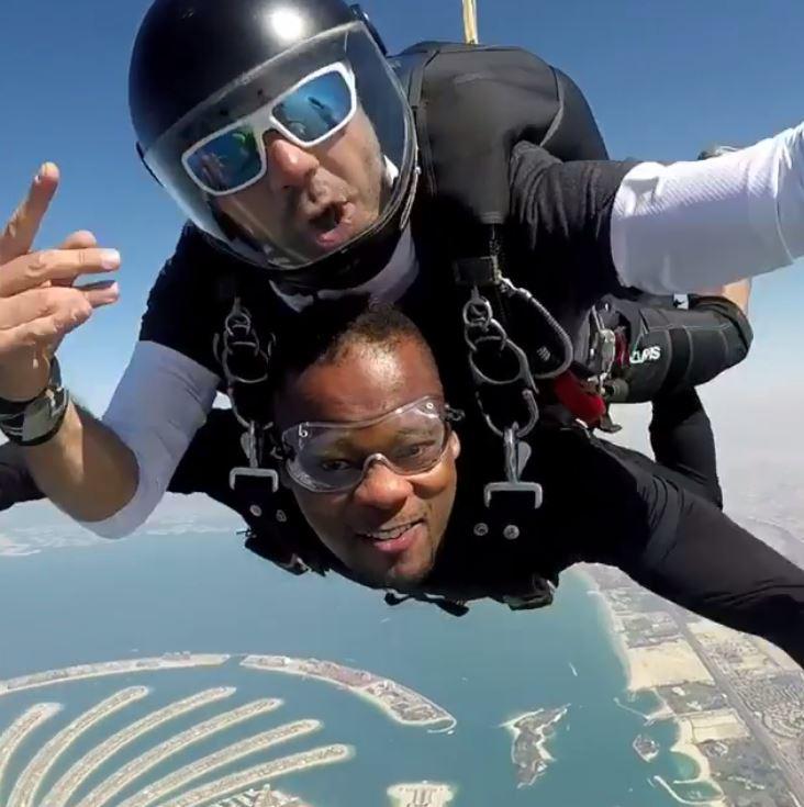  Patrice Evra leapt out of a plane for his latest Monday Instagram post, after dancing to Michael Jackson