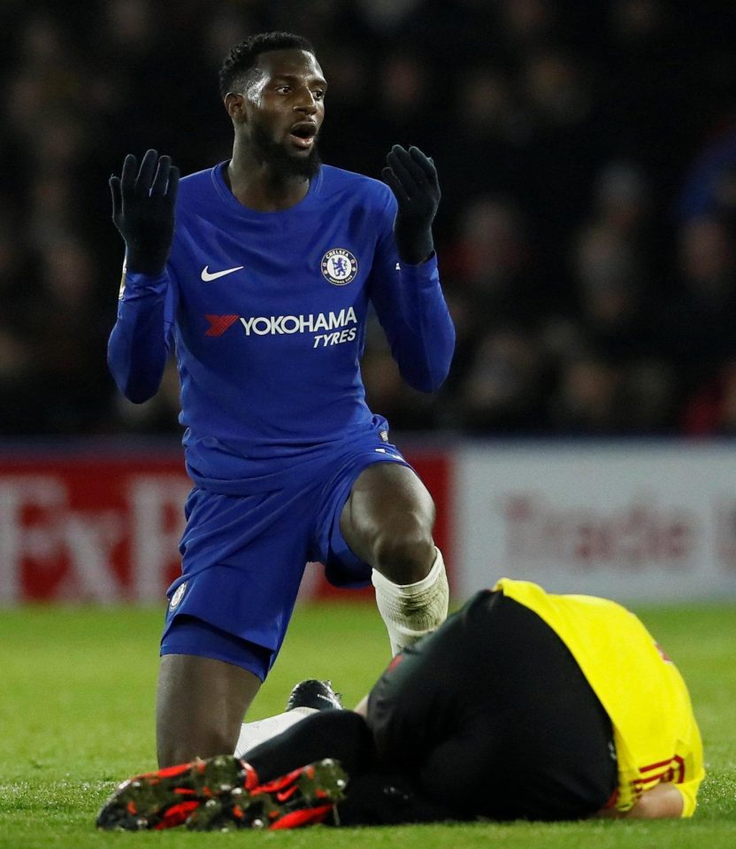  Tiemoue Bakayoko was sent off against Watford after just 30 minutes