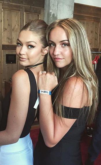  Joann with cousin Gigi Hadid, who has modelled for Victoria's Secret