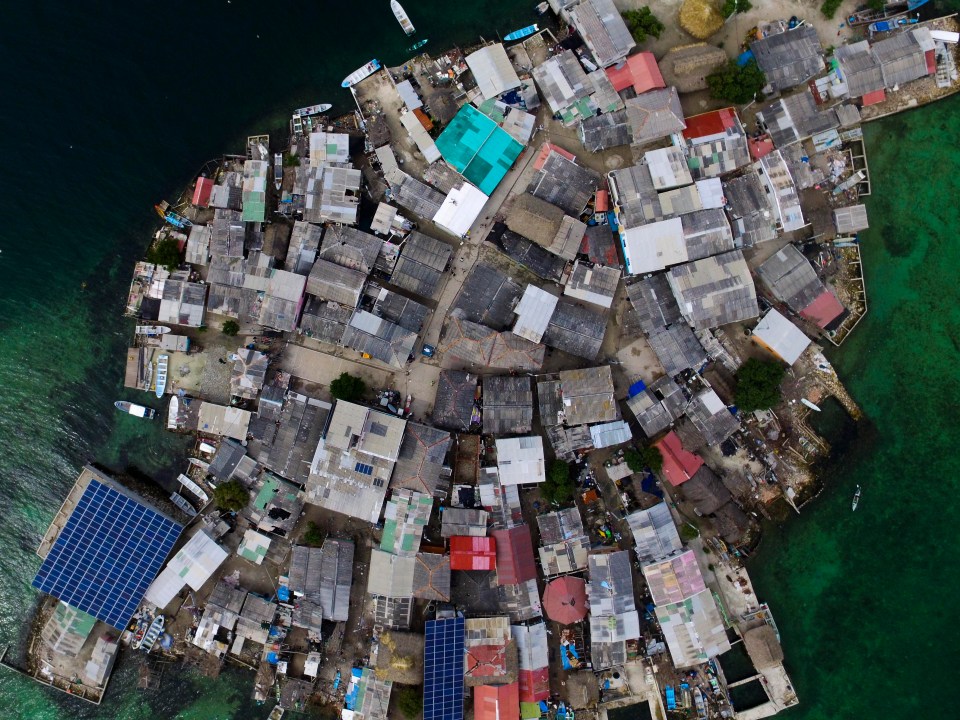 Santa Cruz del Islote is located off the coast of Colombia in the Caribbean 