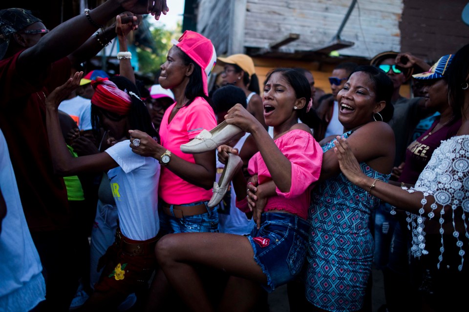 Inhabitants of the island celebrating the day of the Virgen del Carmen