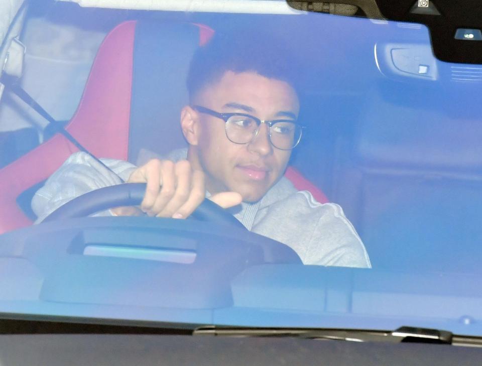  Jesse Lingard showed off some new glasses, as he drove himself into Carrington