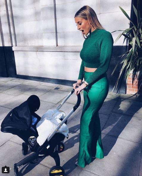  Ferne McCann posted this cute snap to Instagram, but people expressed concern over the size of her 'pram'