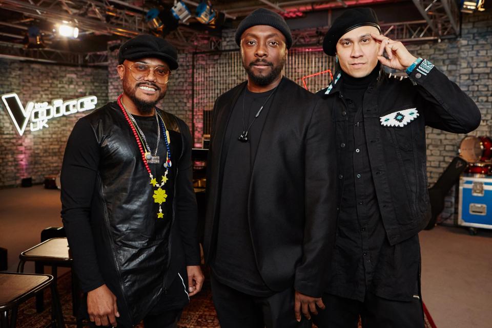  WILL.I.AM is also joined by fellow Black Eyed Peas members Apl.de.ap and Taboo for the knock-out round this weekend