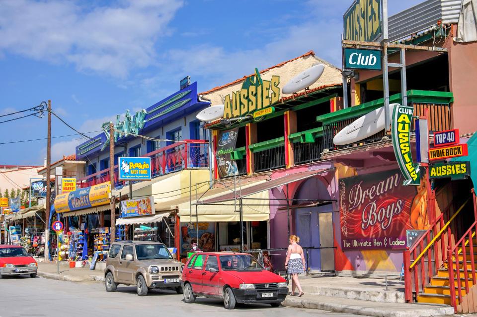  In the smaller Zante bars, tourists can buy two cocktails and two shots for €7