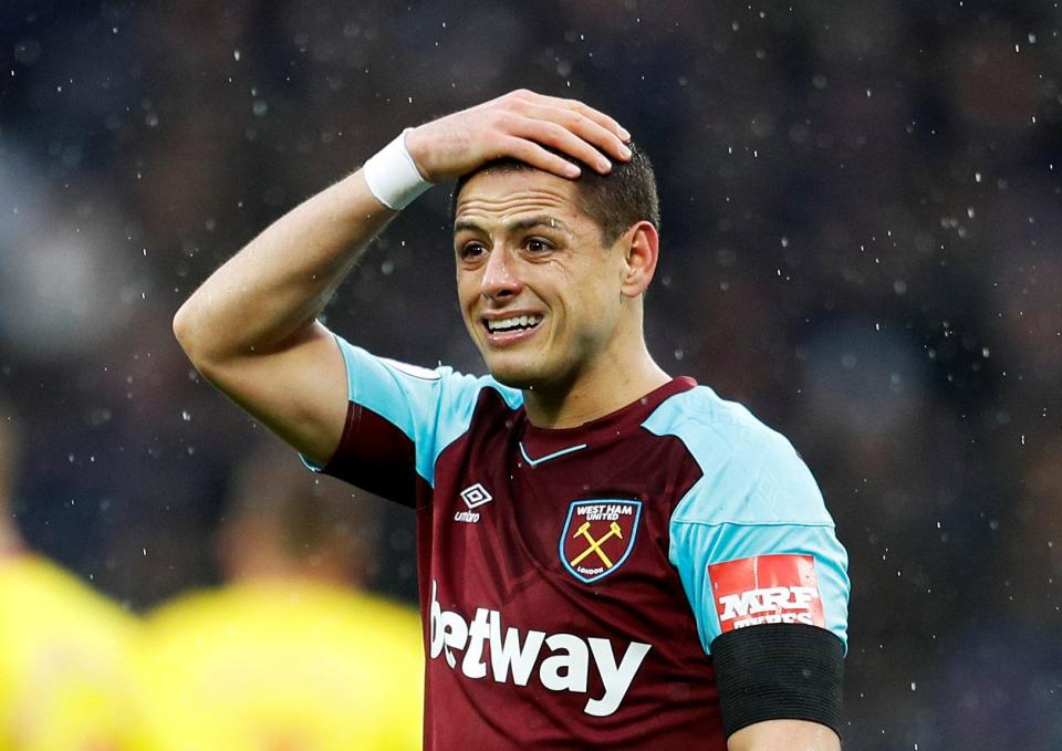  Little Pea Javier Hernandez scored for West Ham against Watford