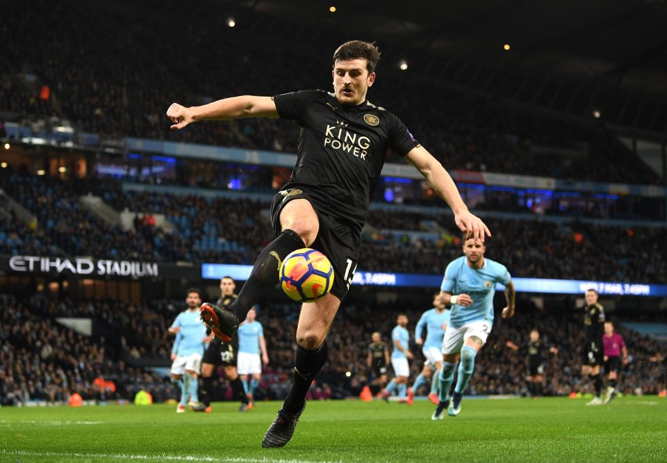  Maguire in action against suitors Man City earlier this season