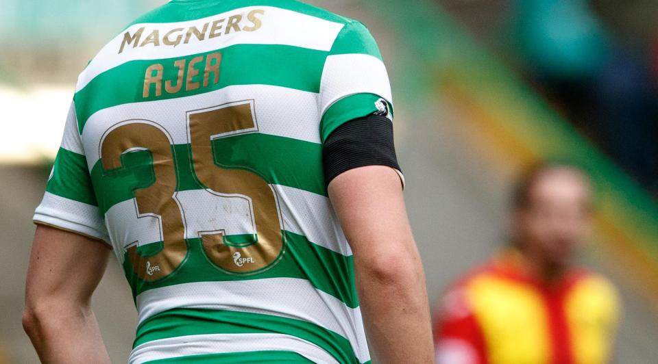  Miller's former club Celtic paid tribute to their former star yesterday by wearing black armbands