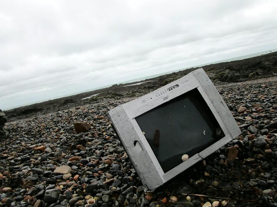  Even TVs were found dumped on the beach in Jersey