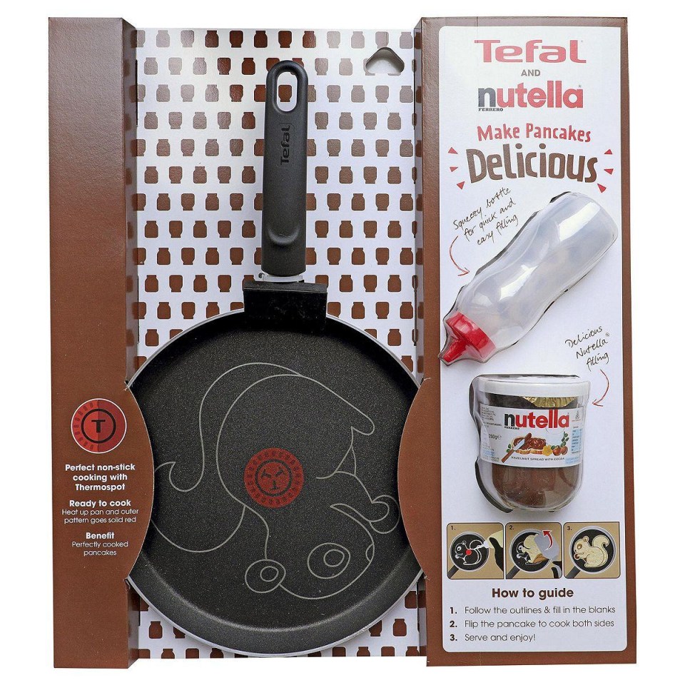 Save £8 on this Tefal squirrel pancake kit with 25cm pan, batter mix and Nutella