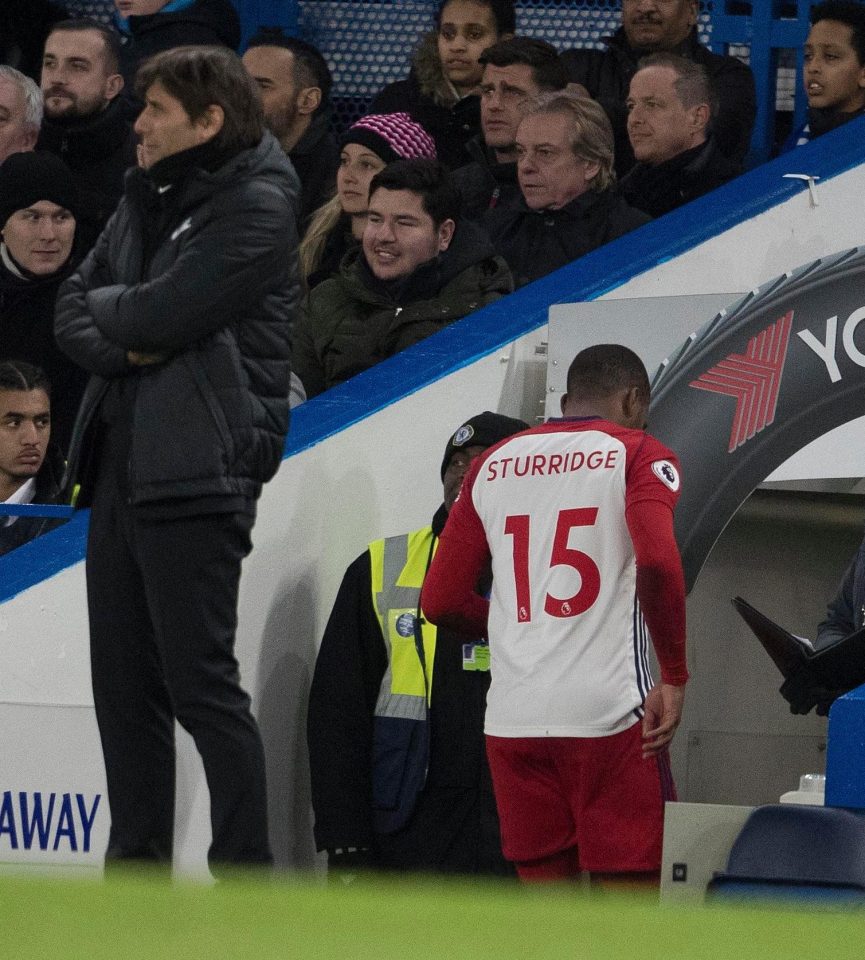  The striker was forced off early on during West Brom's 3-0 defeat to Chelsea