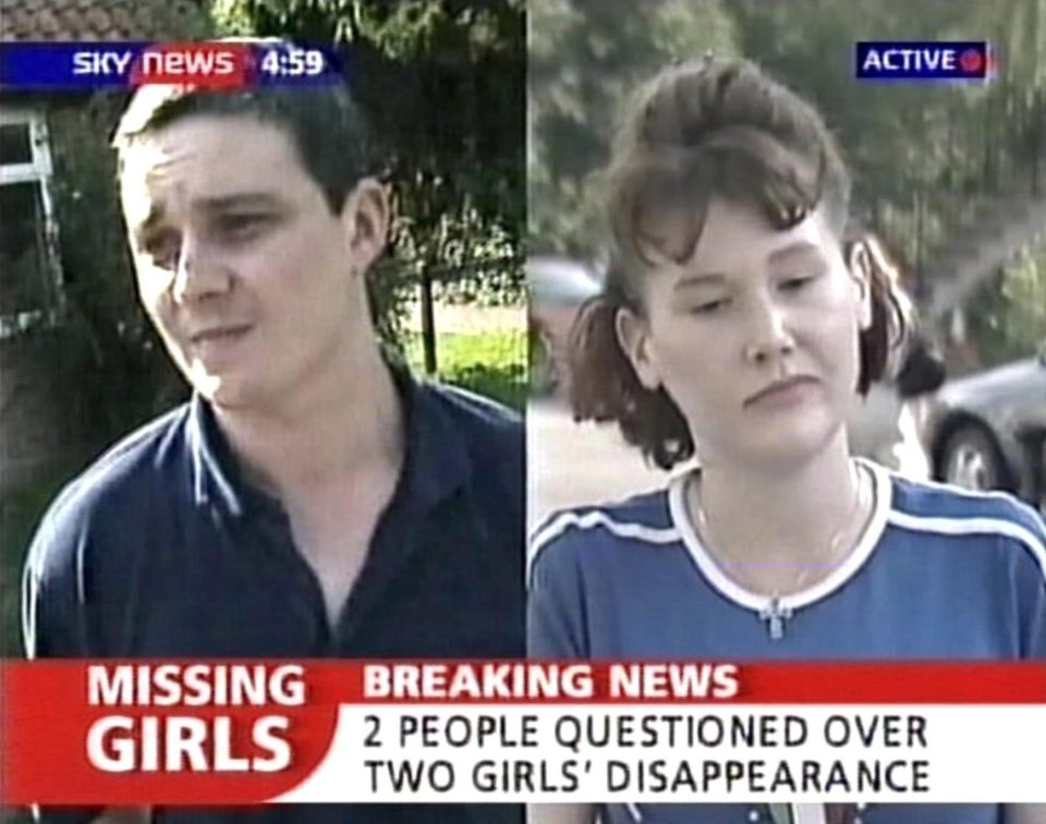  Ian Huntley and his ex-girlfriend Maxine Carr pictured in TV interviews in 2002