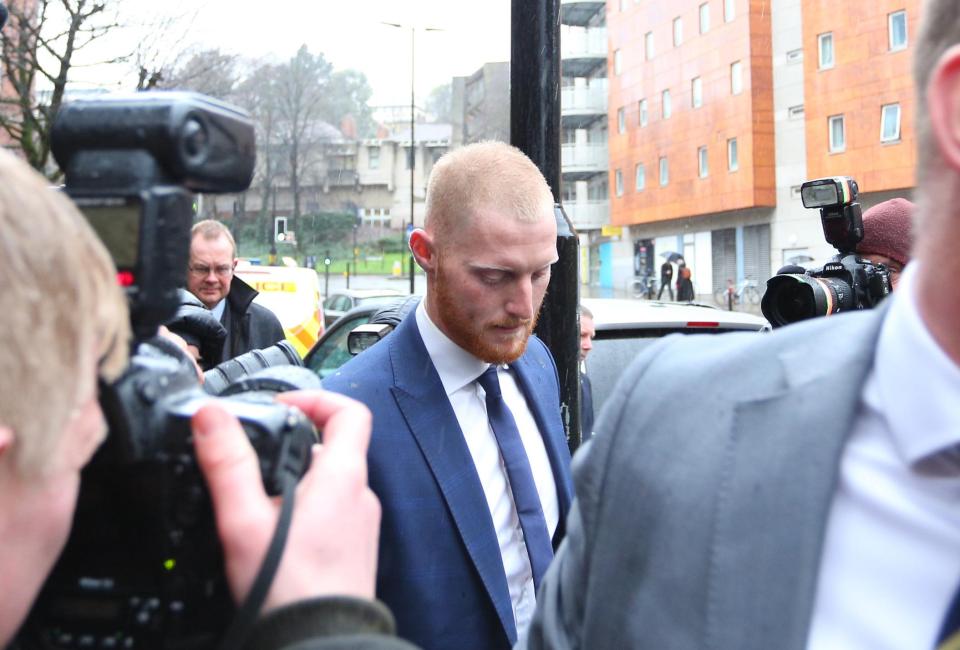  Stokes looked down as he walked into court this morning