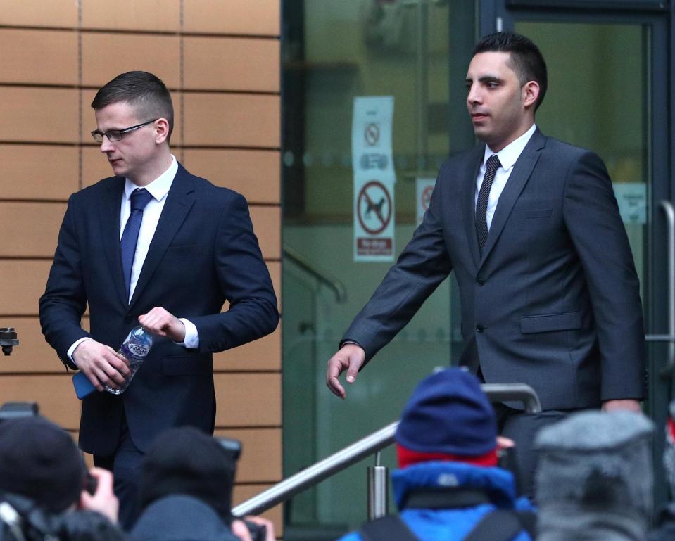  Ryan Hale and Ryan Ali leave court in Bristol