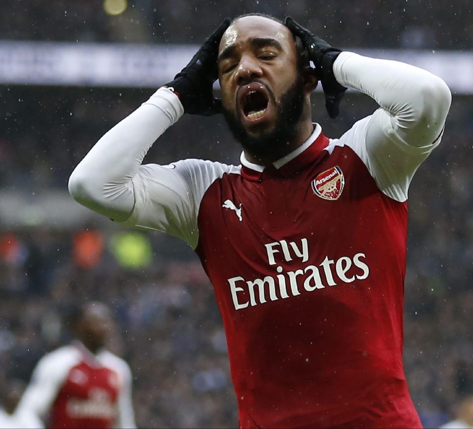  Gunners striker Alexandre Lacazette is expected to be out injured for six weeks - just when Arsene Wenger is under rising pressure