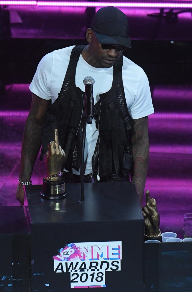 Skepta paid tribute to his other half Boy Better Know while accepting his NMA Innovation Award