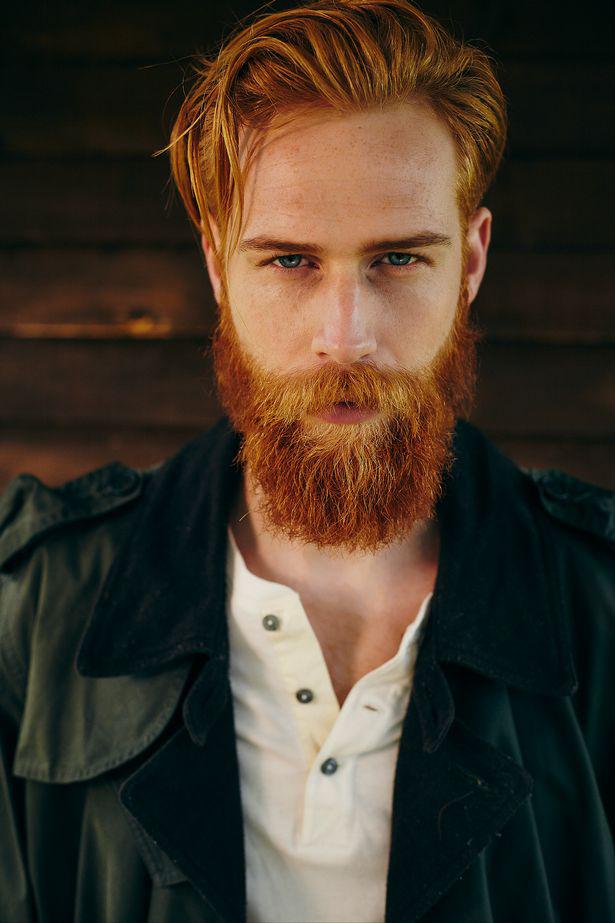  Ginger-whiskered Gwilym Pugh on a photoshoot for AMOK Models