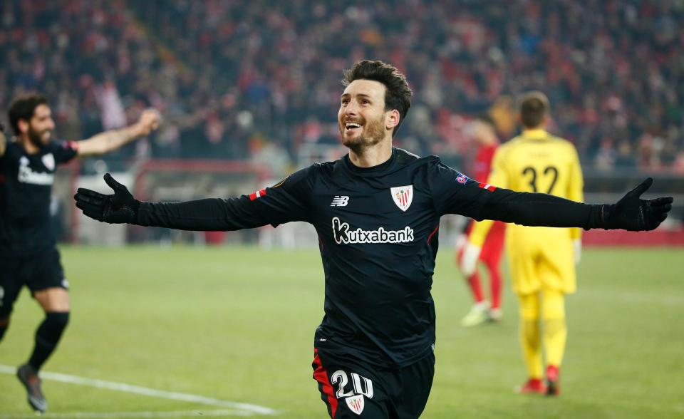  Aritz Aduriz scored twice in the first leg to give Athletic a big advantage ahead of the home tie.