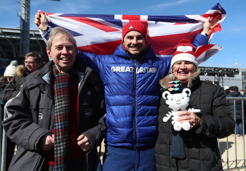  Dom Parsons and his parents revel in victory in South Korea