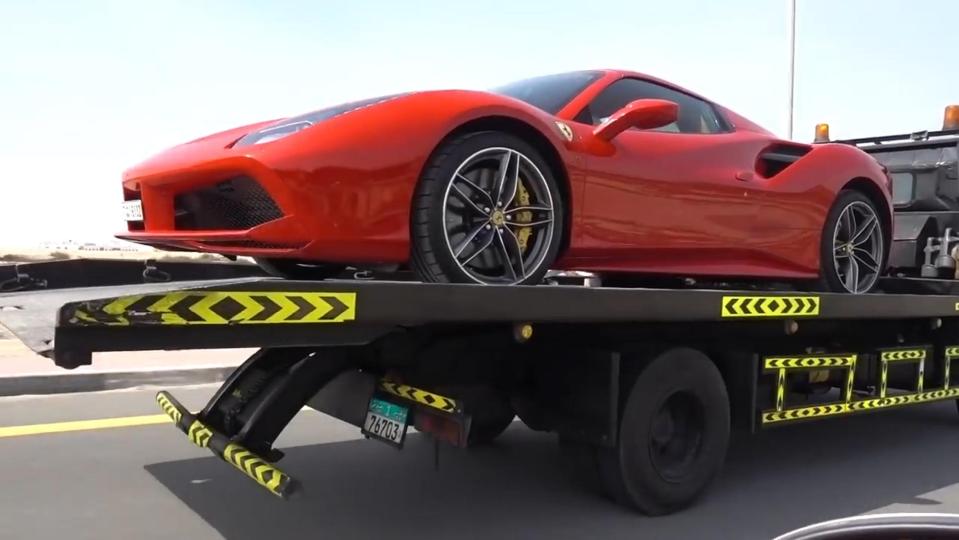  Nik even put bags inside the Ferrari so the roses wouldn't scratch its brand new interior